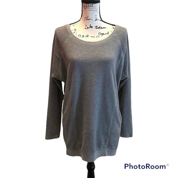Mossimo Supply Fleece Tunic Sweatshirt Gray Size Small Pockets Oversized casual - Picture 1 of 9